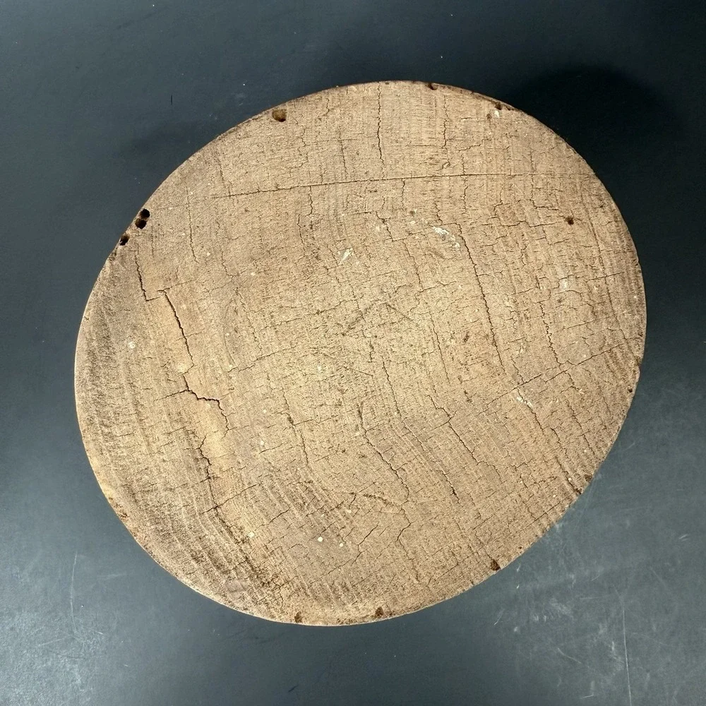 Antique Primitive Millinery Wood Hat Block Mold Form Hatter Tool‎ RC&Co 6 7/8